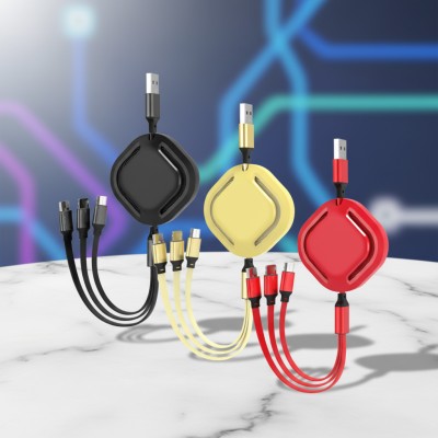 香港企業禮品訂製 - 3合1伸縮USB充電線