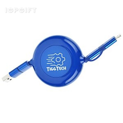 可伸縮雙接口充電線
