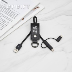 皮革鏈環數據充電線