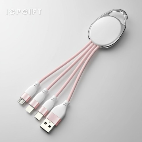 馬卡龍色三合一充電線