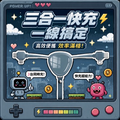 香港企業禮品訂製 - 高效便攜三合一快充數據線