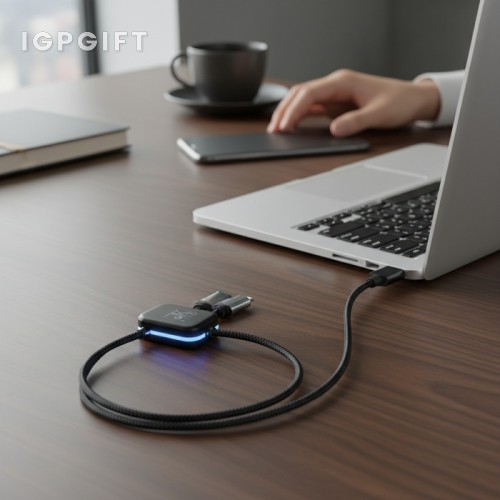 LED點亮商務充電數據線