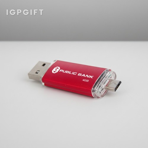彩色調 OTG 微型 USB 隨身碟 - 4GB