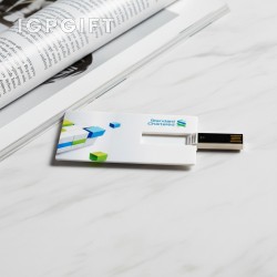 翻蓋式卡片形USB隨身碟 - 4GB