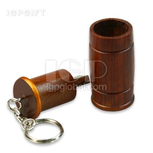 紅木桶匙扣USB儲存器