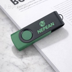 旋轉式USB-C驅動器 - 黑色 - 16GB