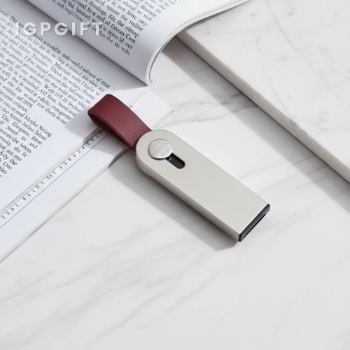 皮革紋理金屬U盤