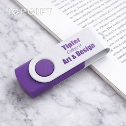 旋轉式USB-C隨身碟 - 白色 - 8GB