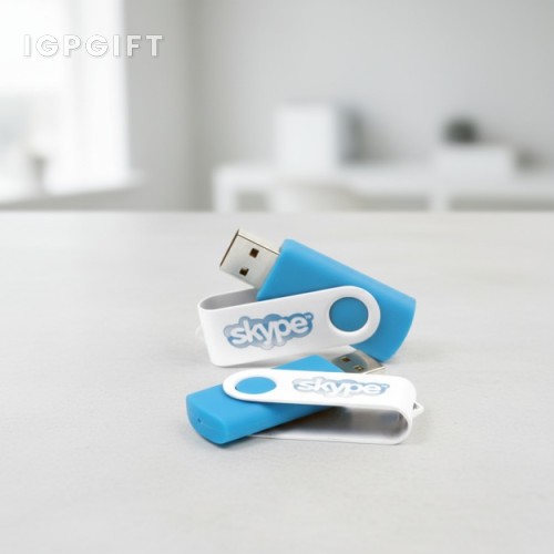 多彩金屬旋轉USB閃存驅動器 - 4GB