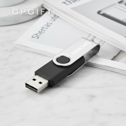 金屬旋轉彩色塗層USB隨身碟 - 8GB