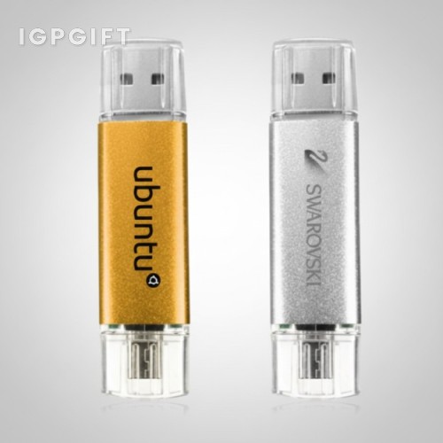 彩色調 OTG 微型 USB 隨身碟 - 4GB