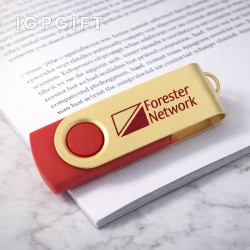 金色旋轉USB-C隨身碟 - 32GB