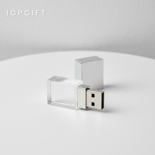 高端有機玻璃矩形USB隨身碟 - 8GB