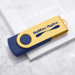 金色旋轉USB-C隨身碟 - 16GB