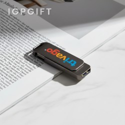 金屬搖擺黑色USB隨身碟 - 32GB