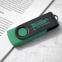 旋轉USB-C隨身碟 - 黑色 - 8GB