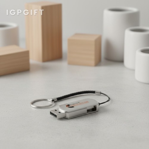 迷你金屬旋轉 USB 隨身碟 - 8GB