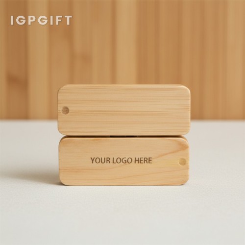 環保竹製矩形USB隨身碟 - 4GB