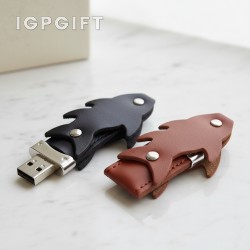 魚紋理皮革USB隨身碟 - 4GB