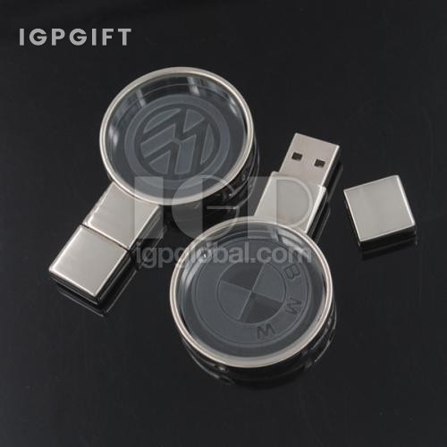 圓形放光水晶USB