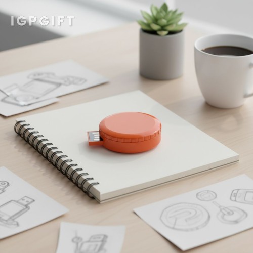 圓形360°旋轉USB
