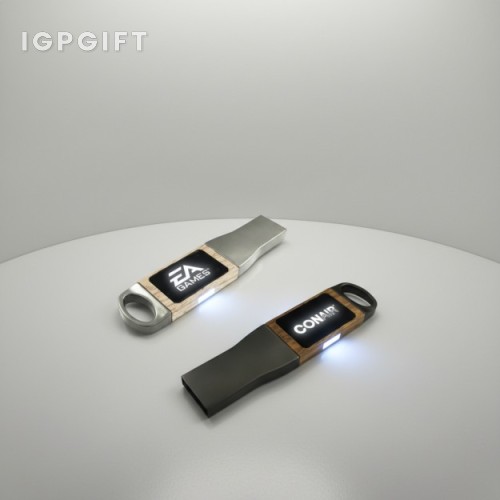 LED迷你木質USB隨身碟 II - 8GB