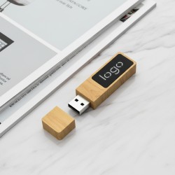 低調奢華發光木質USB