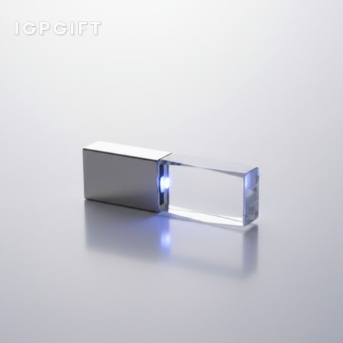 高端水晶USB隨身碟（LED燈） - 4GB