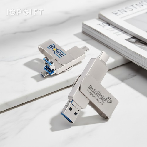 三合一OTG USB閃存驅動器 - 16GB