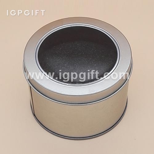 圓柱透明開窗金屬禮品盒