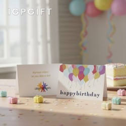 彩色氣球生日卡