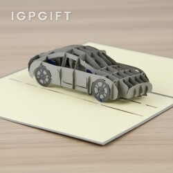 3D立體跑車祝福賀卡