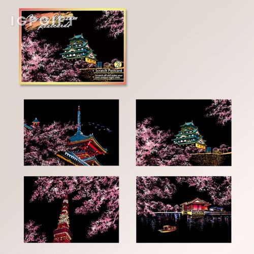 夜景刮刮畫明信片