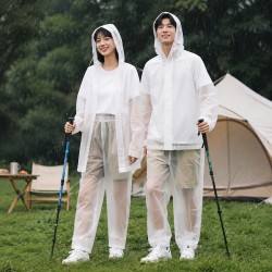 加厚防暴雨分體式成人雨披套裝