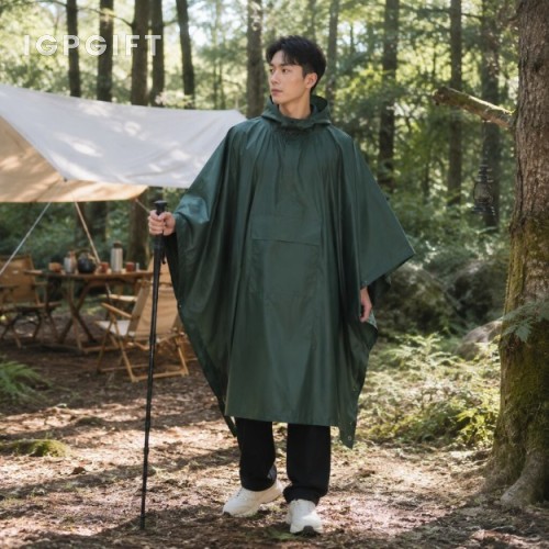 210T多用途戶外三合一斗篷雨披