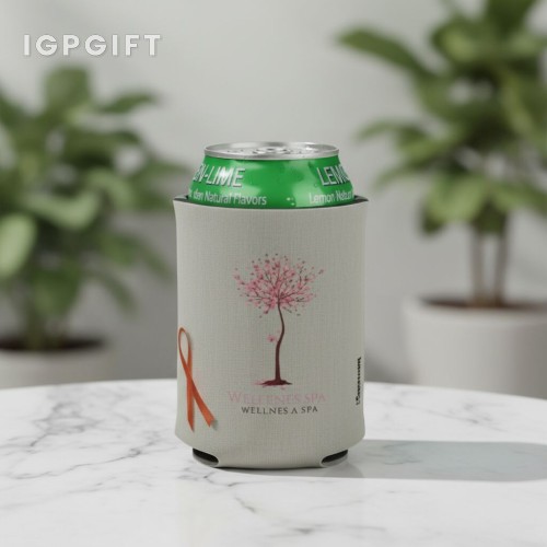 可摺疊飲料保溫杯套 - 紅絲帶