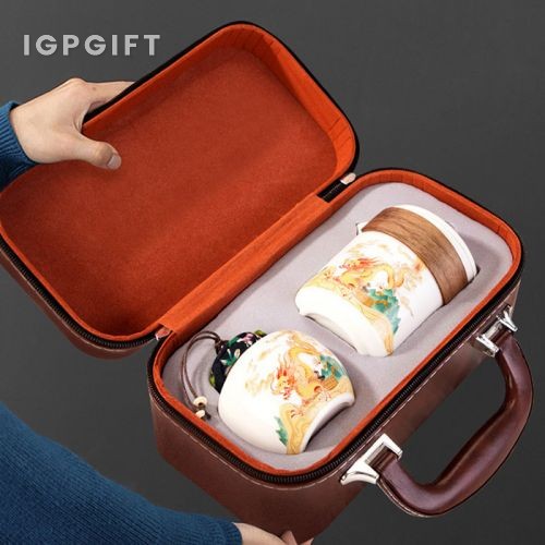 龍行大運商務旅行茶具套裝