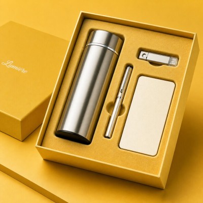 香港企業禮品訂製 - 金色移動電源套裝