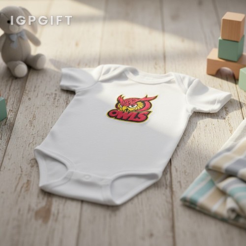 幼兒連身衣 - 白色 - 刺繡定製