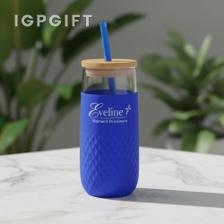 時尚玻璃吸管杯