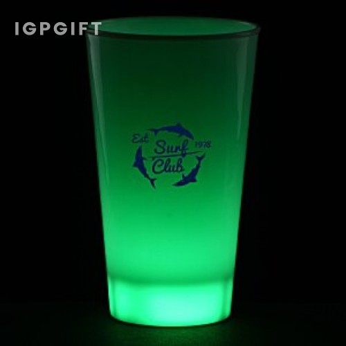 LED燈光霧面玻璃杯 - 17盎司