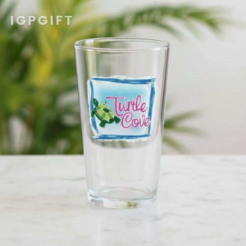 全彩定製玻璃啤酒杯 - 16盎司