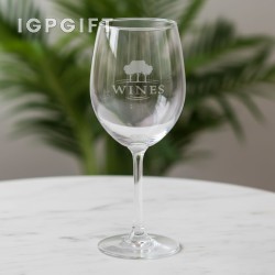 高韻峰名品水晶酒杯 - 8盎司 - 深度雕刻