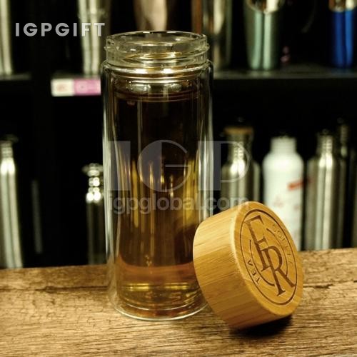 竹蓋玻璃杯