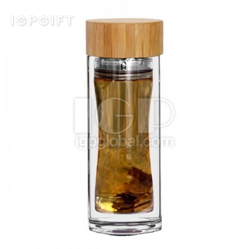 竹蓋玻璃杯
