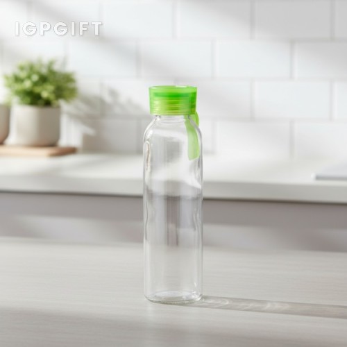 彩蓋500ml玻璃水瓶