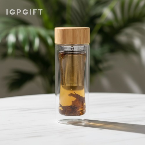竹蓋玻璃杯