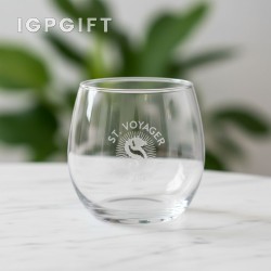 無腳紅酒杯 - 16.75盎司 - 深度雕刻