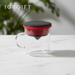 環保玻璃隨行茶杯350ml
