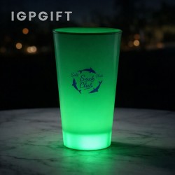 LED燈光霧面玻璃杯 - 17盎司